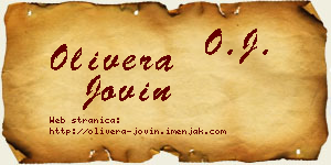 Olivera Jovin vizit kartica